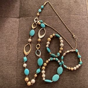 Turquoise Necklace & Bracelet Set